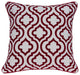 HomeRoots 20" x 0.5" x 20" Transitional Red and White Cotton Pillow Cover