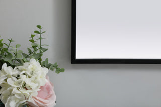 Metal Frame Arch Mirror 24X30 Inch, Black