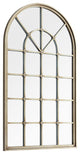 50" Arched Windowpane Mirror - Antique Pewter