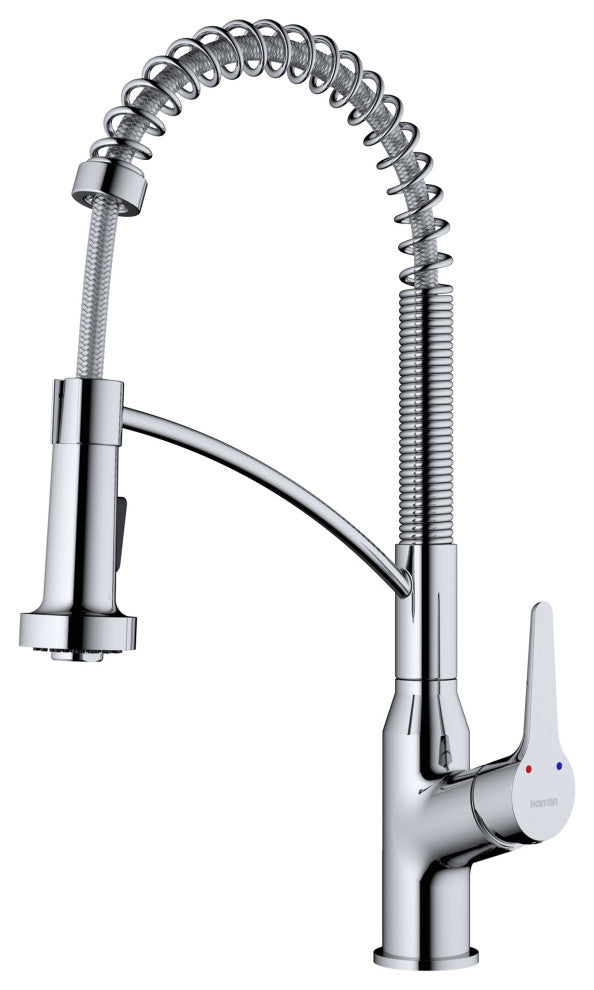 Karran Single-Handle Pull-Down Sprayer Kitchen Faucet, Chrome