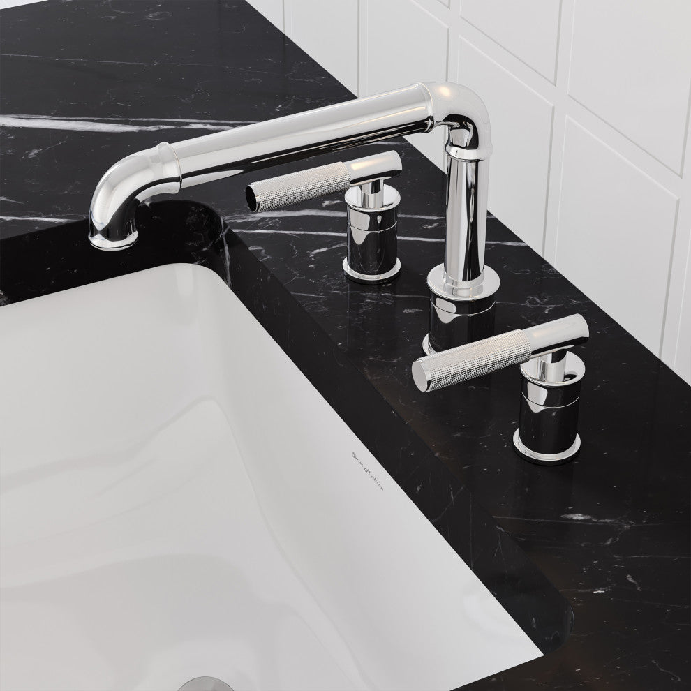 Avallon 8" Widespread, Sleek Handle, Bathroom Faucet, Chrome
