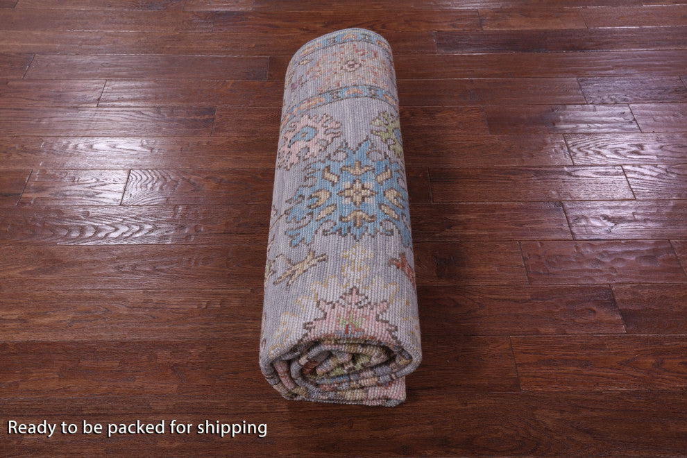 Turkish Oushak Hand Knotted Wool Rug 6' 0" X 9' 5" - Q15672