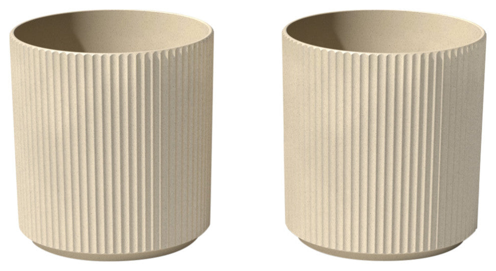 Veradek Demi Series Planter, Sand, 20", 2 Pack
