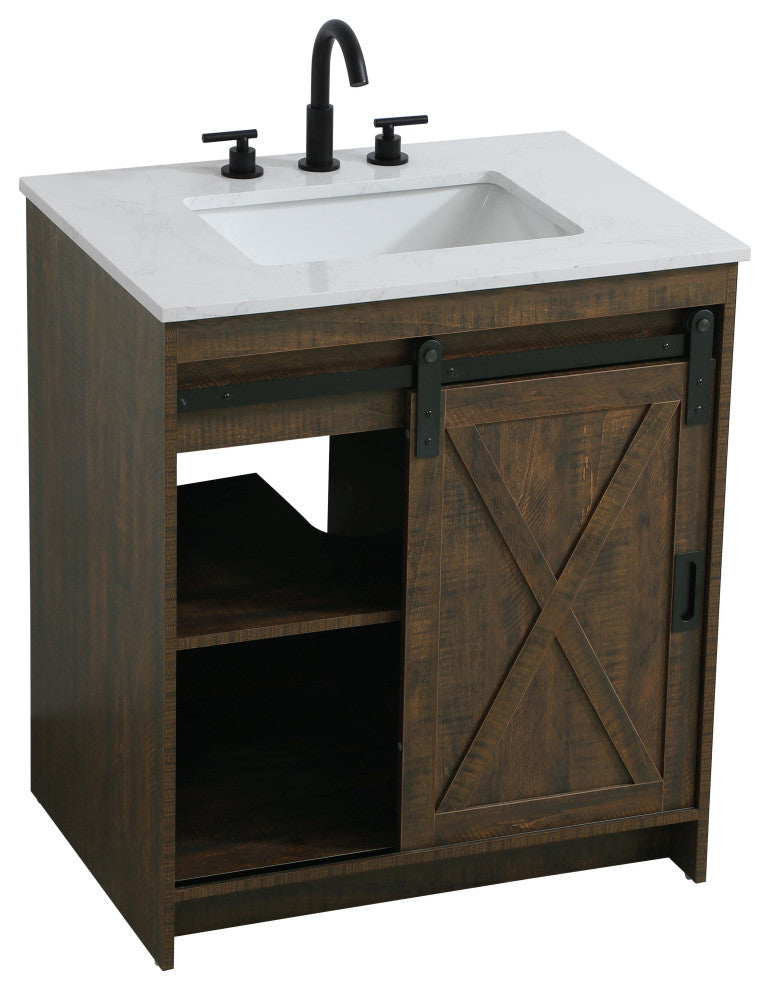 Home Living 30" Single Bathroom Vanity, Expresso