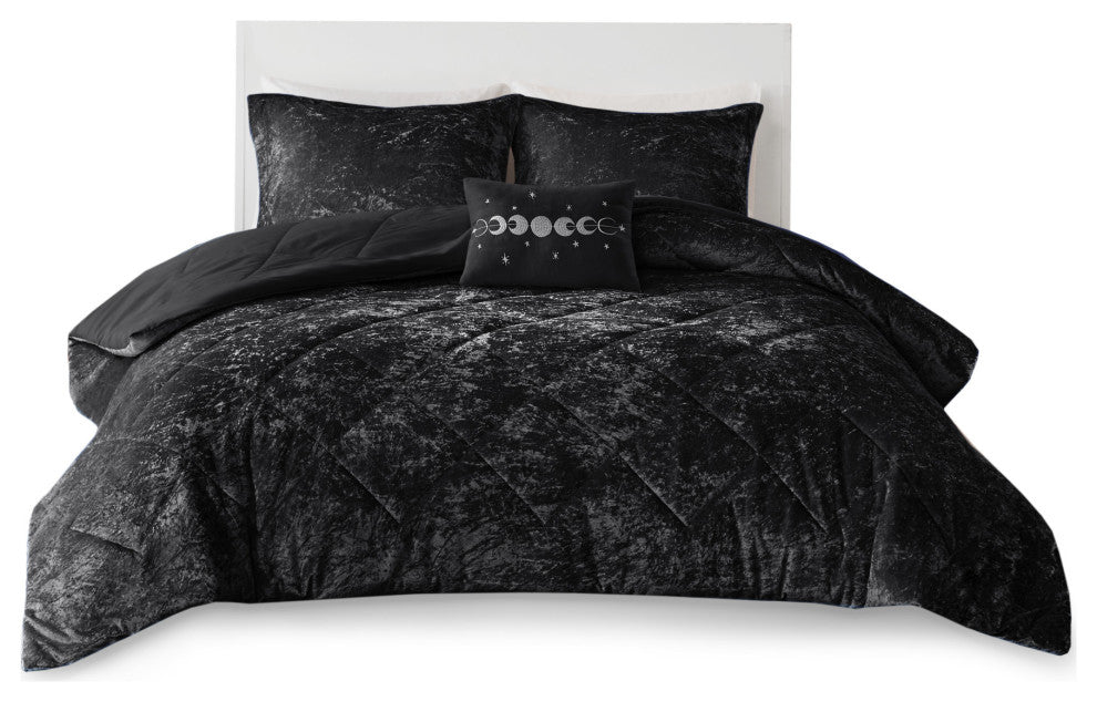 Intelligent Design Felicia Crushed Velvet 4-Piece Comforter Set