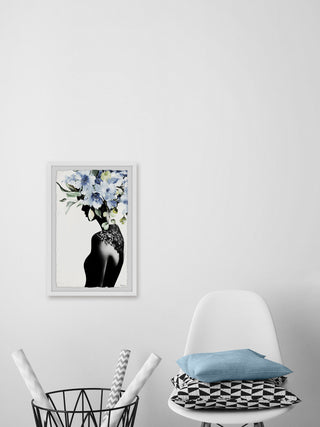 "Midnight Bloom" Framed Painting Print, 8"x12"