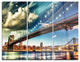 "Manhattan Skyline at Summer" Photo Metal Wall Art, 3 Panels, 36"x28"