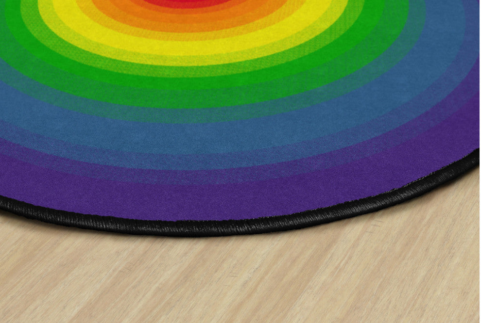 Flagship Carpets VA416-71A 12' Round Rainbow Educational Rug