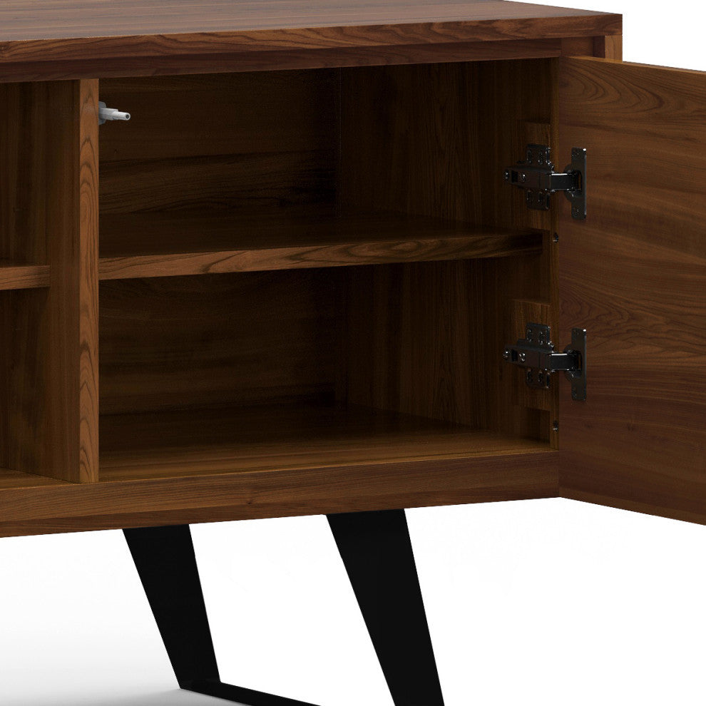 Lowry SOLID ACACIA WOOD TV Media Stand For TVs up to 70 inches, Walnut