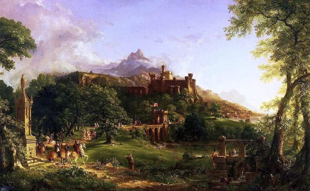 Thomas Cole The Departure, 18"x27" Wall Decal