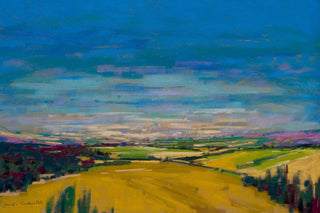 "Patchwork Fields XI" Painting Print on Wrapped Canvas, 30x20