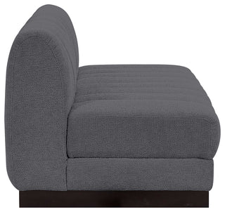 Quinn Chenille Upholstered 2-Piece Modular Sofa, Grey