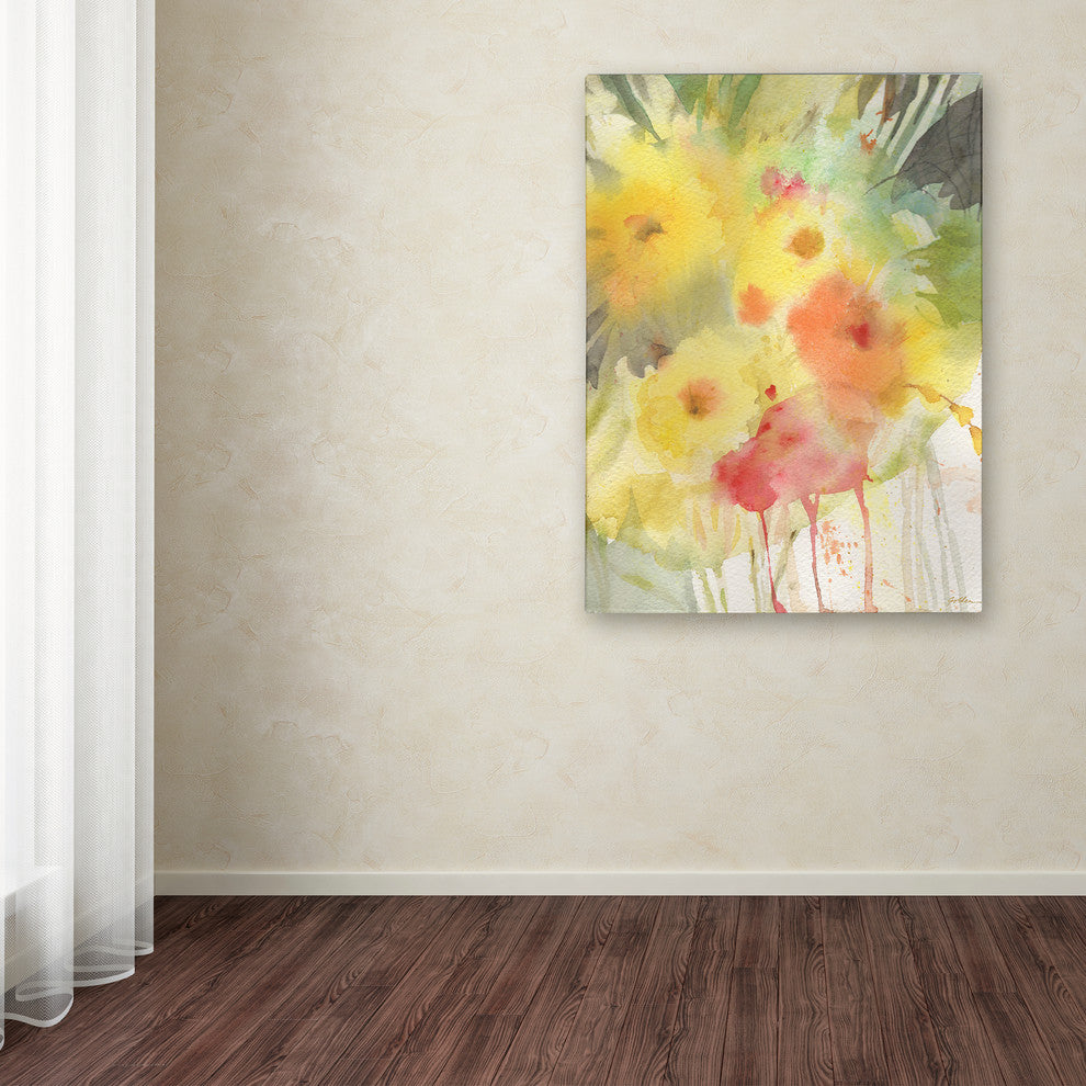 Sheila Golden ''Wooded Floral'' Canvas Art, 32x24