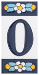 Sevillano Flora Letters 2-1/8 in. x 4-3/8 in. Ceramic Wall Tile, O