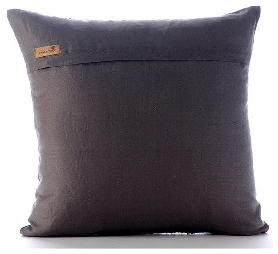 Nature Trail, Brown Cotton Linen 14"x14" Decorative Pillow Covers