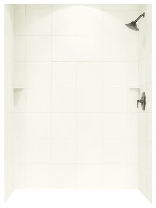 Swan 36x62x72 Solid Surface Shower Wall Surround, White