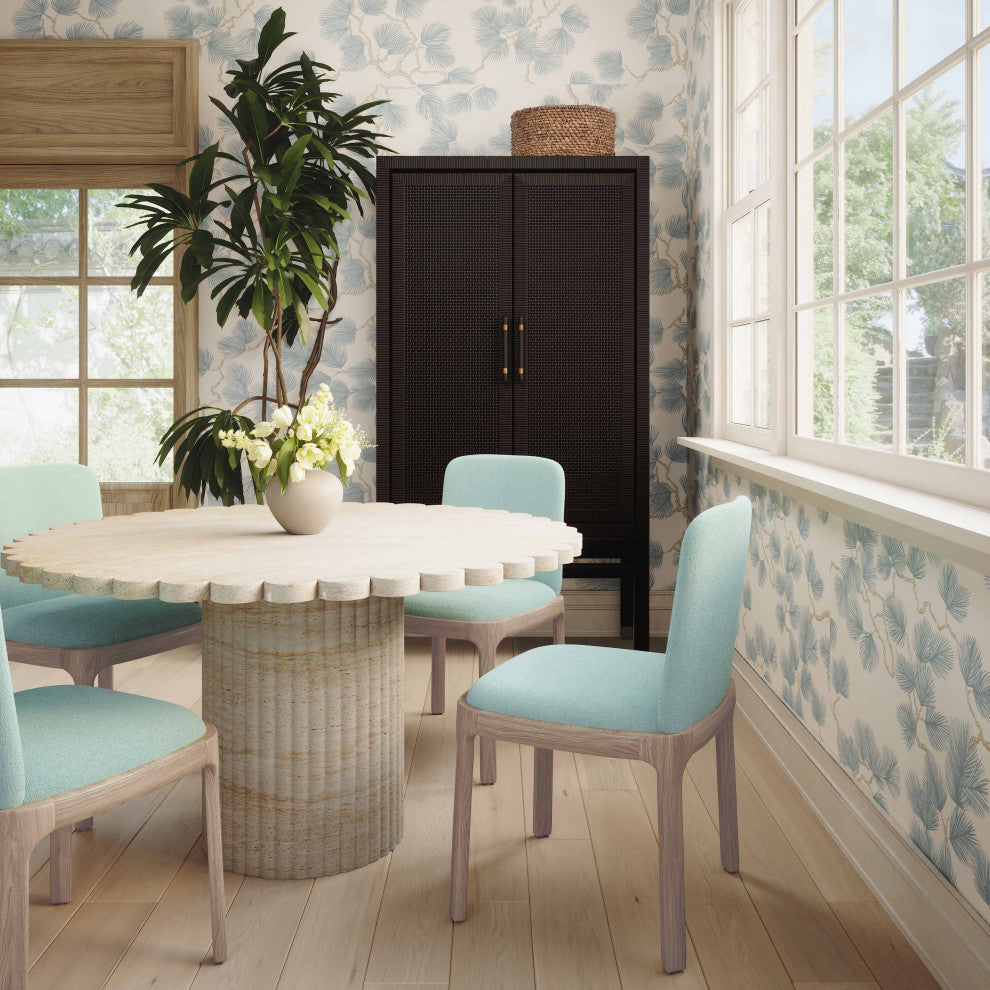 Rebecca Performance Velvet Dining Chair, Light Blue