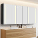 60"x30" Surface Mount Frameless Aluminum LED Medicine Cabinet With Anti-Fogger