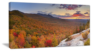 Endless Forests in Fall Panorama, Landscape Canvas Art Print, 60"x28"
