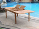 9-Piece Outdoor Teak Dining Set, 122" Rectangle Table, 8 Ashley Arm Chairs