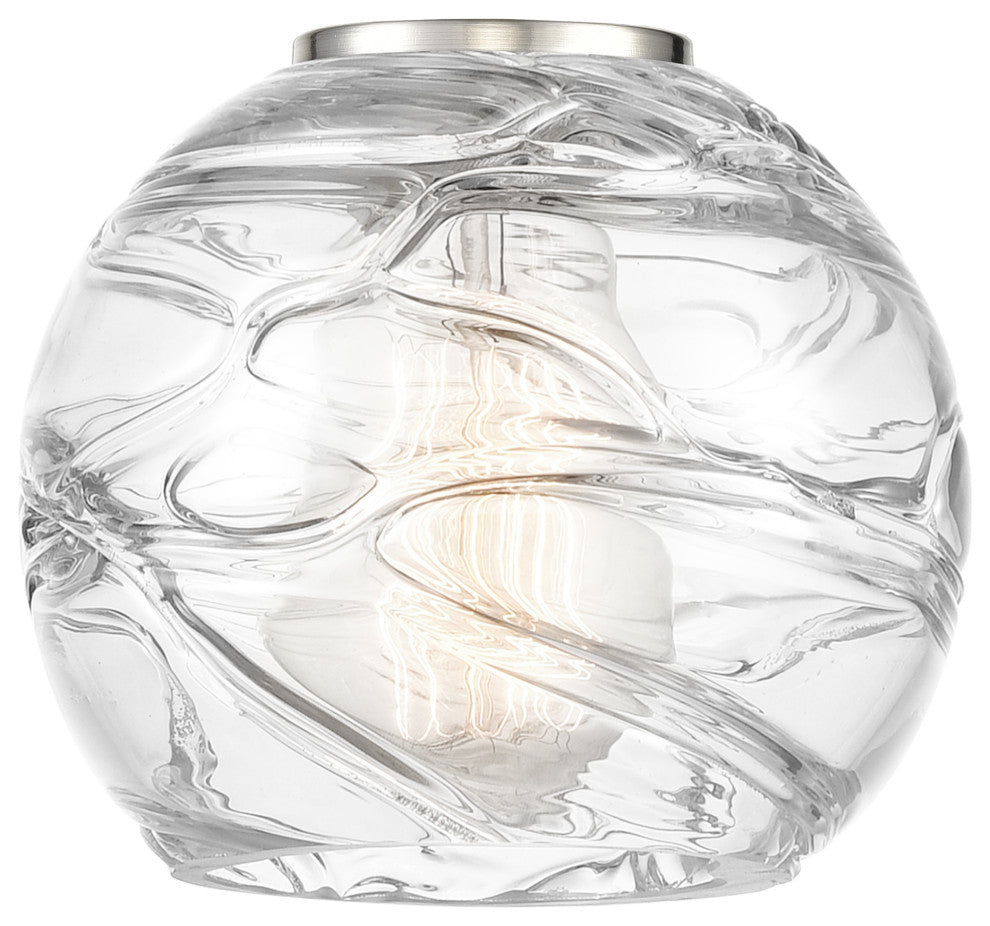 Athens Deco Swirl 24" Bath Vanity Light, Matte Black, Clear Deco Swirl Shade