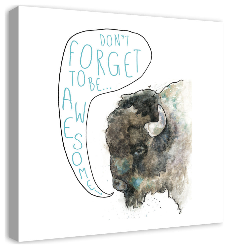 Don't Forget Buffalo 24x24 Canvas Wall Art