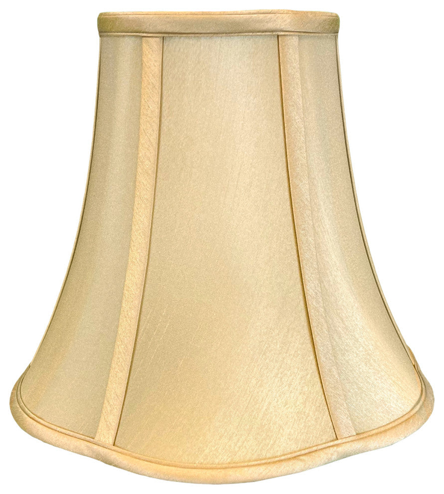 Royal Designs Bottom Outside Scallop Bell Lamp Shade, Antique Gold, 5x10x8.25