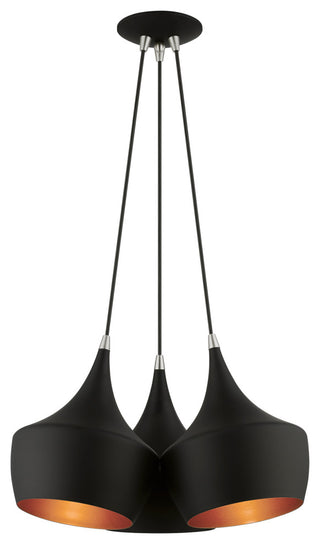 Livex Lighting 3 Light Black Cluster Pendant