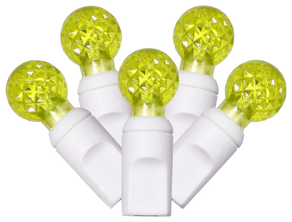 Vickerman X6W9533 Lime Led Light On White Wire, Christmas Light Strand