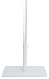 Fiji Patio Umbrella and Base, Navy, Matte White Pole, Matte White Belize Base