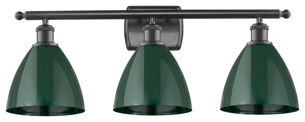 Innovations 516-3W-BK-MBD-75-GR-LED 3 Light Bath Vanity Light, Matte Black