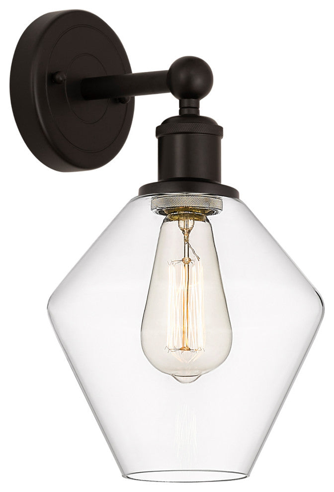 Edison Cindyrella 1-Light 8" Sconce, Oil Rubbed Bronze, Clear Shade