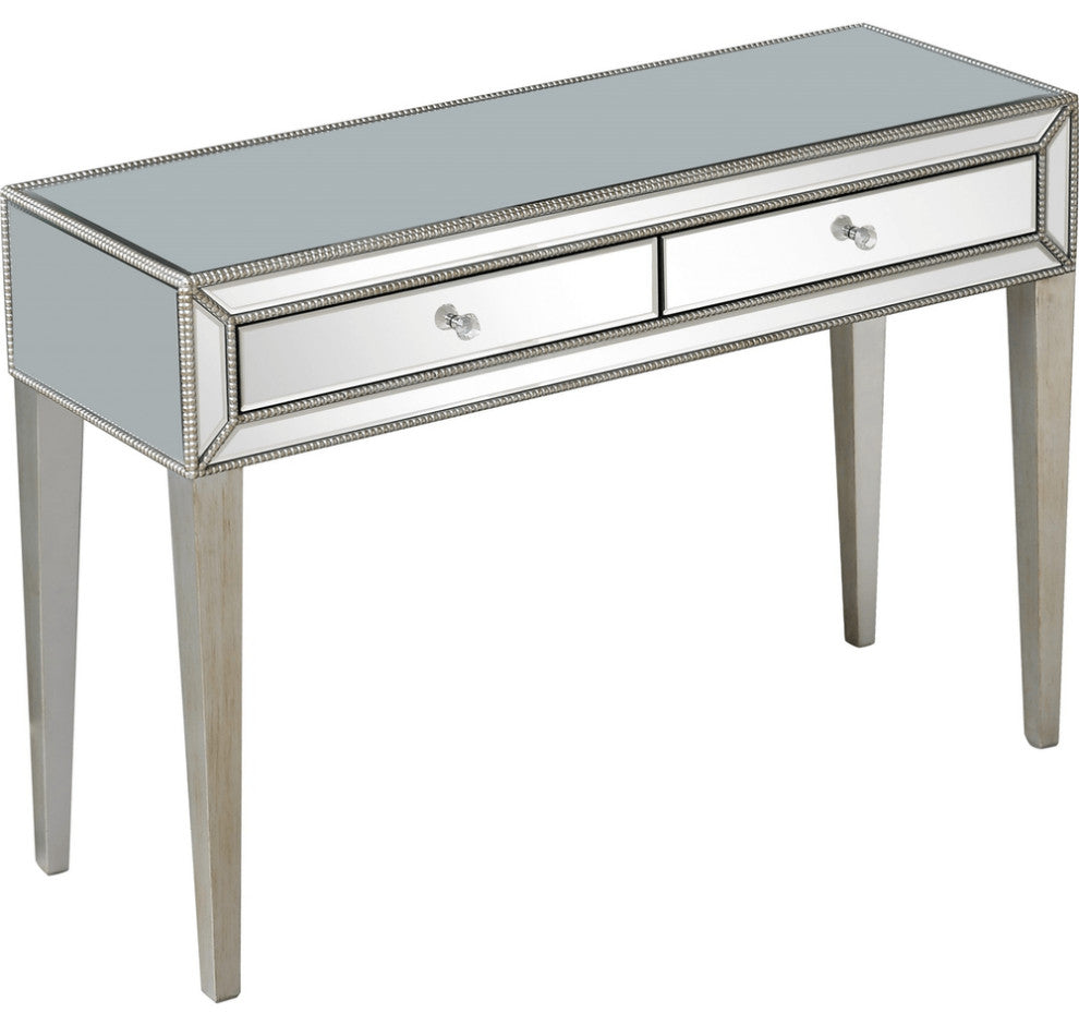 Silver Beaded Console Table