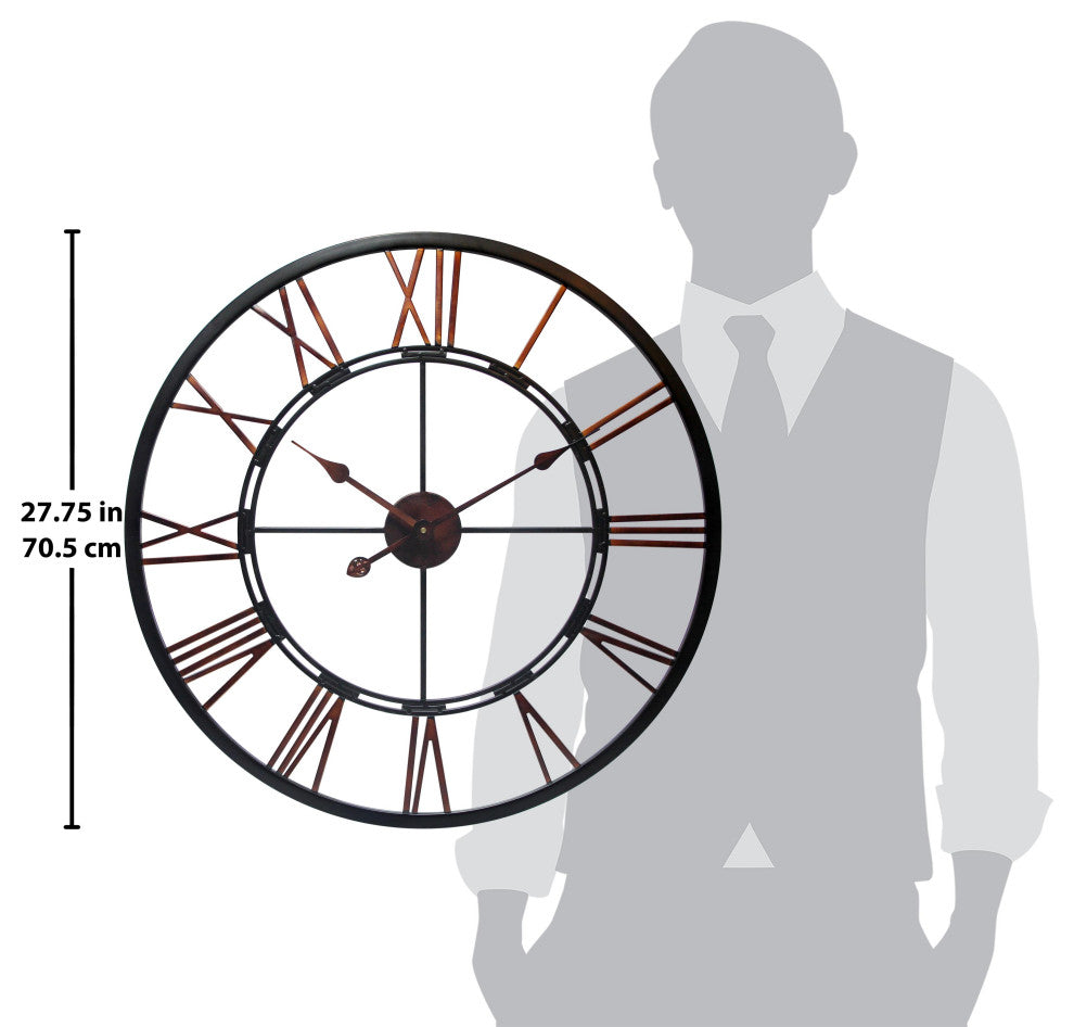 Metal Fusion Wall Clock, 28"