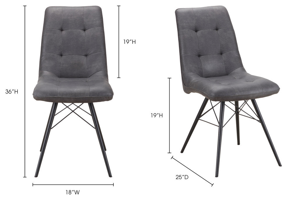 Industrial Morrison Side Chair - M2 - Grey