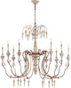 La Maison 10-Light Chandelier, Manchester Grey With Rust Accents
