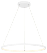 Access Lighting 52068LEDD/ACR Anello 24"W LED Ring Chandelier - Matte White