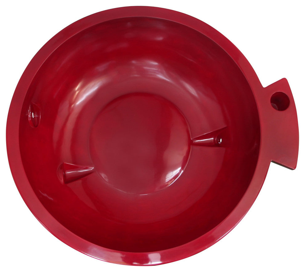 ALFI brand FireHotTub-RW Dark Red Fire Burning Portable Outdoor Hot Tub