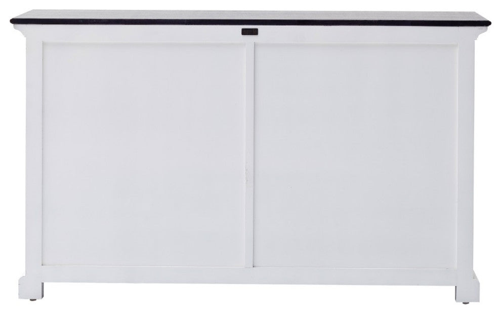 Modern Farmhouse Black and White Buffet Server