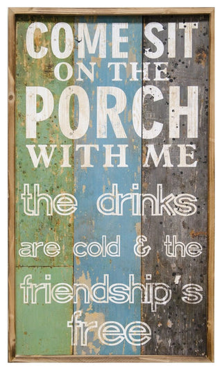 "Come Sit on the Porch" Wood Sign