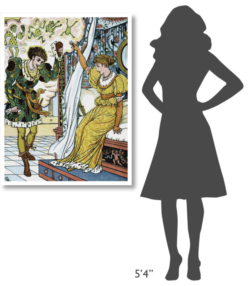 "Frog Prince - The Transformation" Digital Paper Print by Walter Crane, 32"x42"