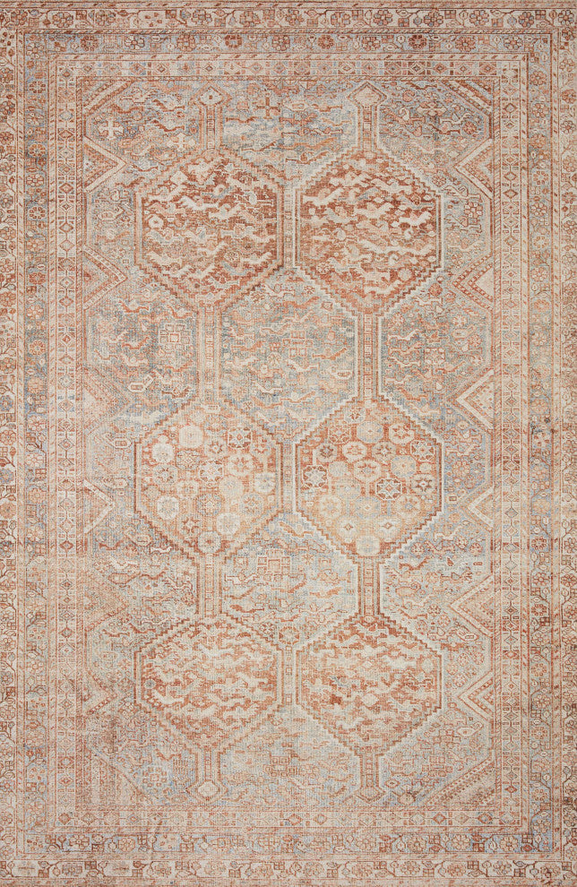 Chris Loves Julia x Loloi Jules Tangerine/Mist 2'-0" x 5'-0" Area Rug