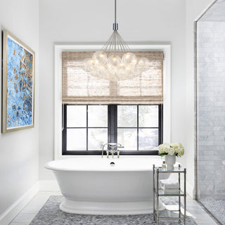 19-Light Modern LED Glass Cluster Bubble Chandelier