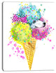 Cute Colorful Puppy Dog, Animal Canvas Wall Art, 30"x40"