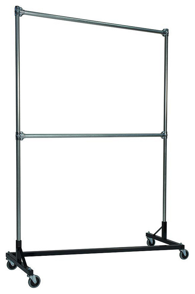 Z-Rack - Heavy Duty 60" Long Base Double Rail w/ 84" Uprights Black