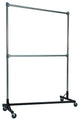 Z-Rack - Heavy Duty 60" Long Base Double Rail w/ 84" Uprights Black