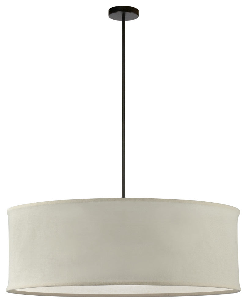 4-Light Beige Transitional Pendant