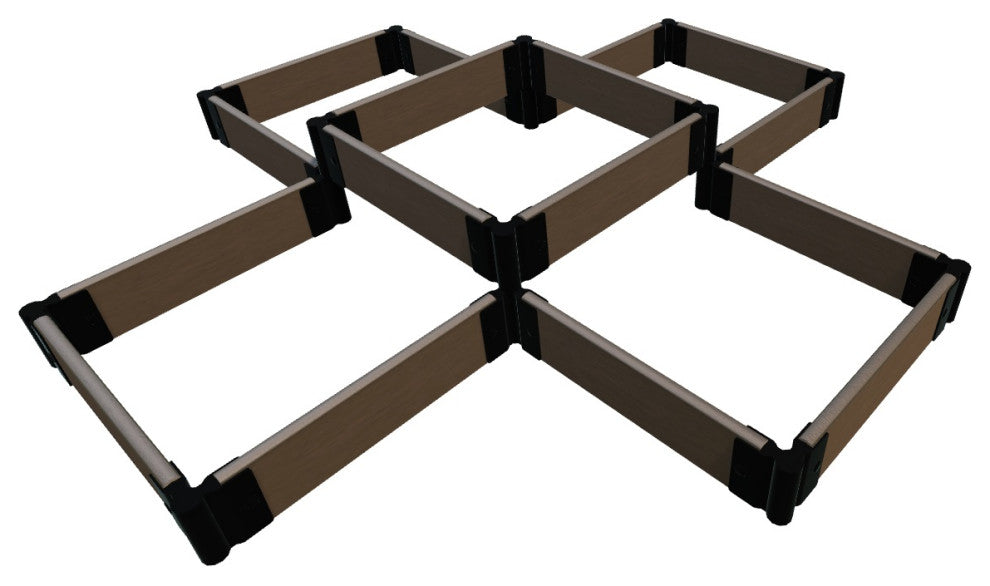 Uptown Brown 'Notre Dame' Raised Garden Bed 6' X 6' X 5.5" - 1" Profile