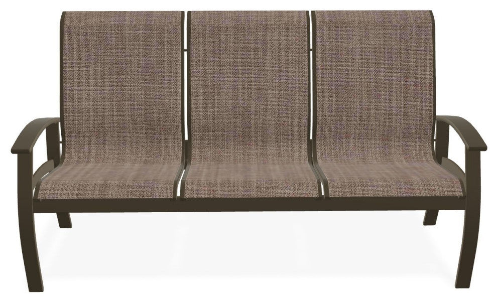 Belle Isle Sling 3-Seat Outdoor Sofa, Augustine Fennel/Beachwood