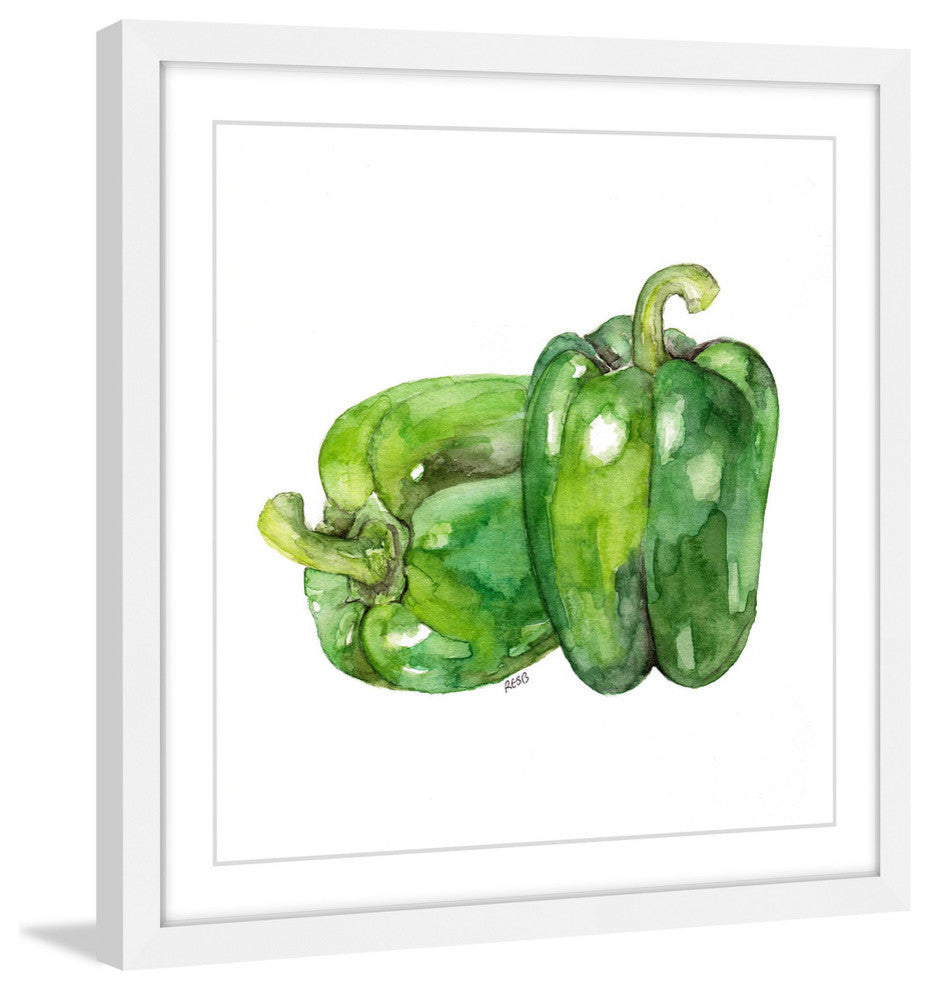 "Bell Peppers" Framed Print by Rachel Byler